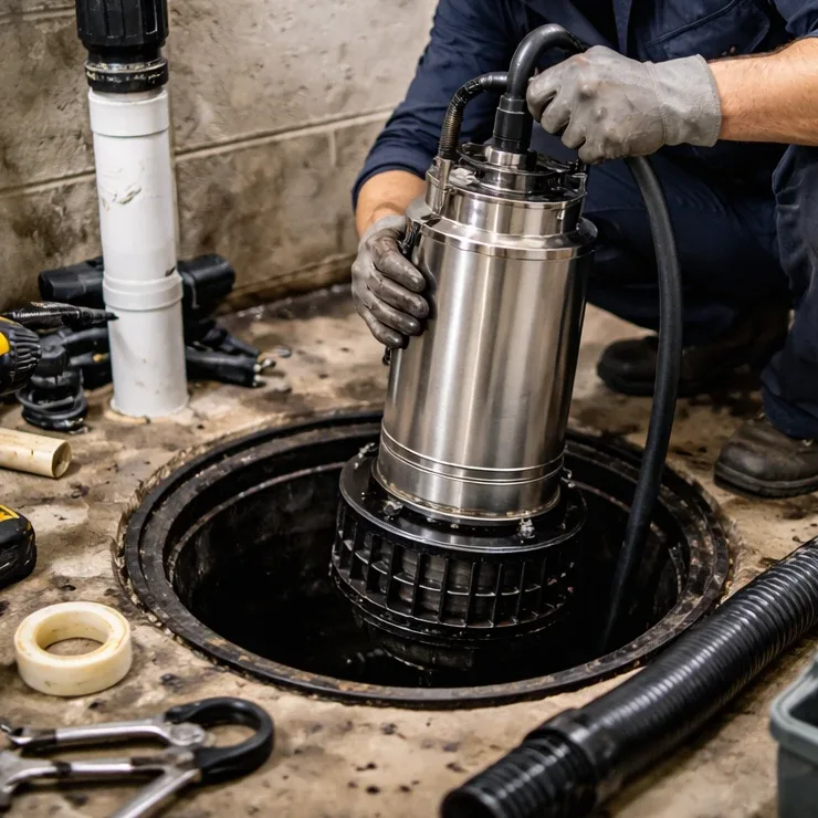Sump pump installation and repair service