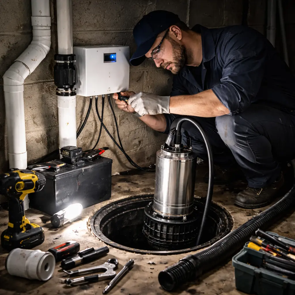 Sump pump inspection and testing