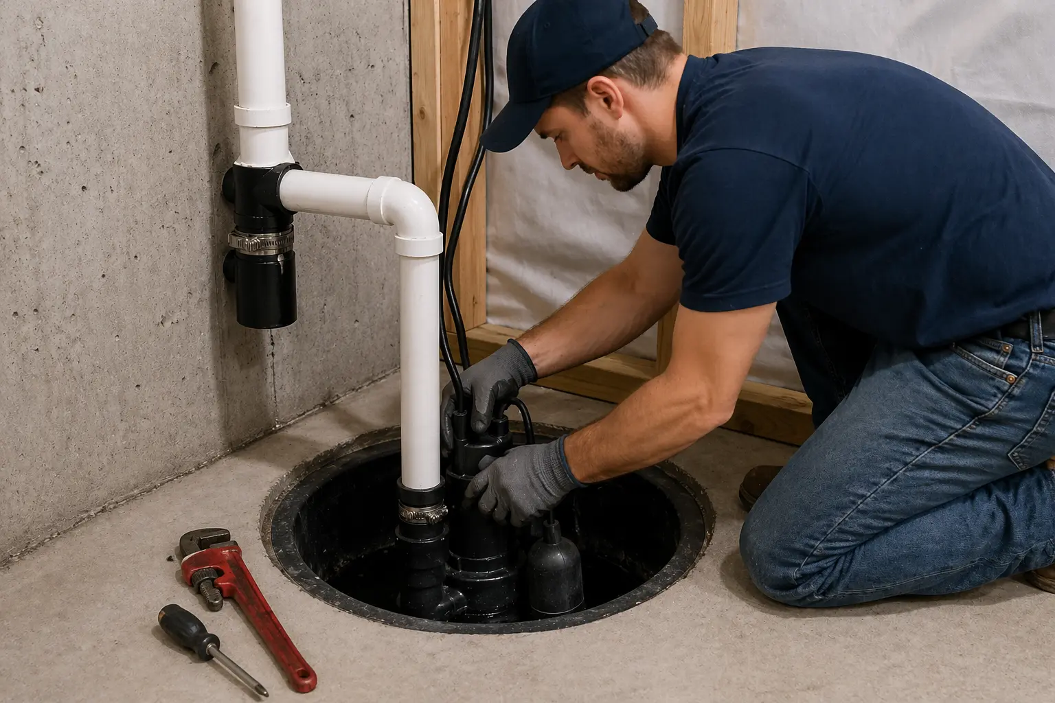 Sump pump repair and inspection Gravenhurst